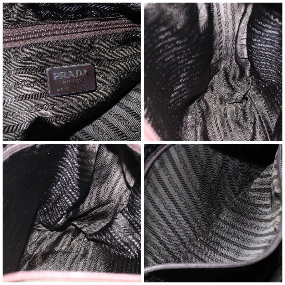 PRADA Tote Bag Nylon Khaki Silver Auth - Picture 13 of 15